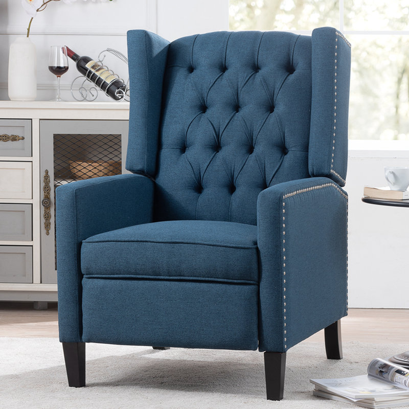 Upholstered Massage Chair, Blue 