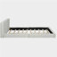 Grand lit plateforme en velours, lit de sol en velours, structure solide-121110515