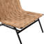Siège d'appoint en cuir tissé brun avec style Mid-Century moderne et structure en métal