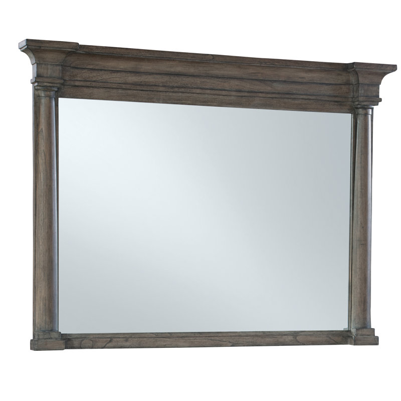 Hadik Wood Flat Wall Mirror