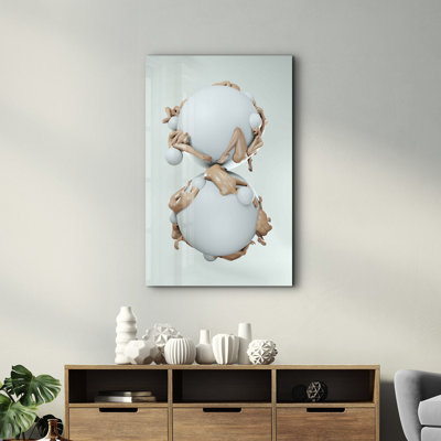 Élégante peinture murale en verre trempé de 13,8 po x 21,7 po | 100% verre trempé, épaisseur: 0,16 pouce | Imprimé UV pour des couleurs éclatantes | Parfait pour la décoration intérieure, le salon et les espaces de bureau