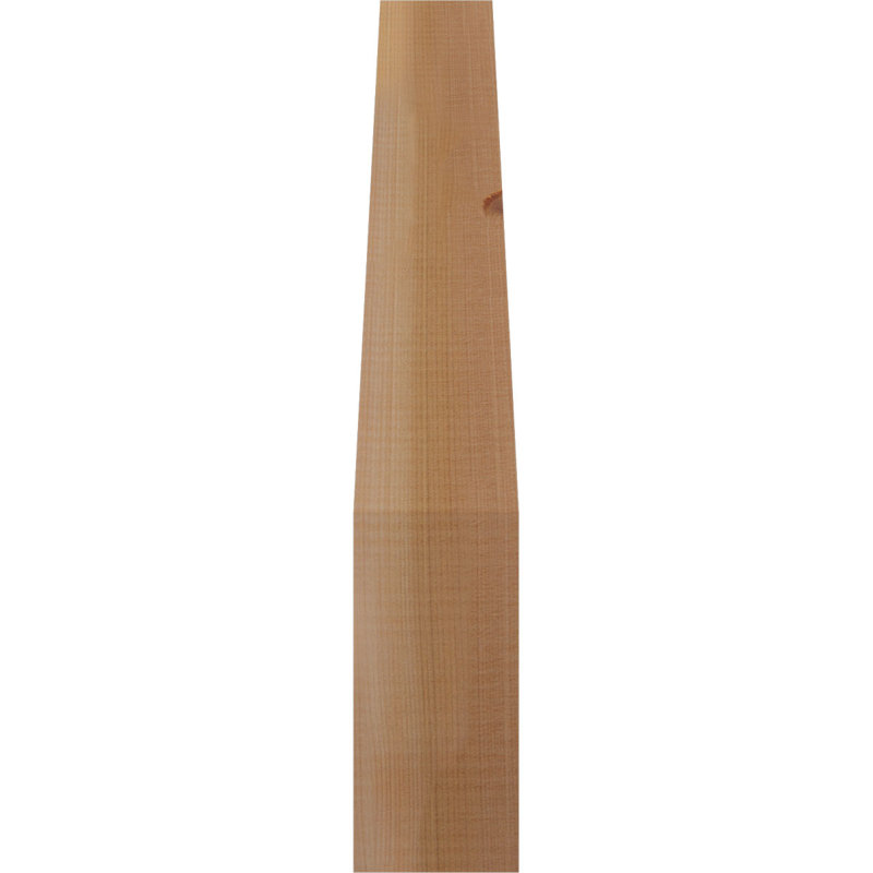 Attelle de genou Funston, Cèdre rouge, Lisse, H 22 po x l 3,5 po x P 14 po