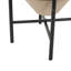 Vase large en métal Cole et gris avec supports en métal noir-123920872