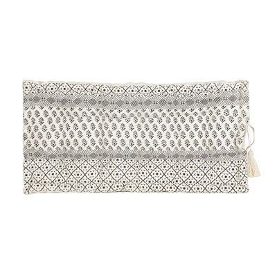 Boho Fringed Cotton Throw Pillow