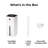 Techko Modern Sleek 1000Ml Ultrasonic Cool-Mist Tabletop Humidifier