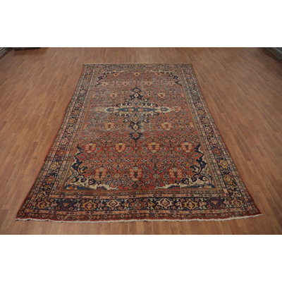 Pre-1900 Vegetable Dye Traditional Area Rug 8x12