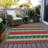 Machine Washable Indoor/Outdoor Christmas Reindeers Xhevrie Red Rug-1003447329