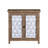 Brown Antique White Vintage - Style Solid Pine Storage Cabinet, 32.32" Wide, Metal & Linen Doors, For Bedroom American Traditional Cabinet In White, 32.12" Tall, With Panels, Easy Assembly,