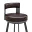 Tabouret de bar à hauteur de comptoir en acier inoxydable et pivotant Kevontae-454235634-454235640