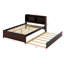 Cadres de lit double en bois Bonney avec lit gigogne et tiroirs de rangement-2119693219