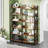 Bookshelf 6 Tier with 4 Hooks and fence, etagere bookcase with Open Shelves-988768872