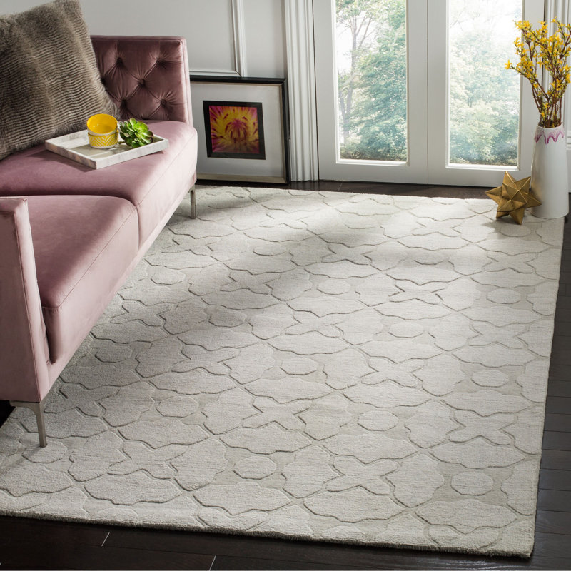 Tapis géométrique en laine tissé à la main Soukup, Rectangle 8 pi 3 po x 11 pi