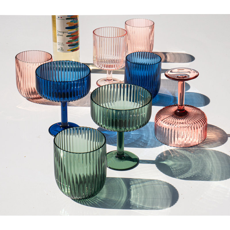 Mesa Acrylic Coupe Glass , Green