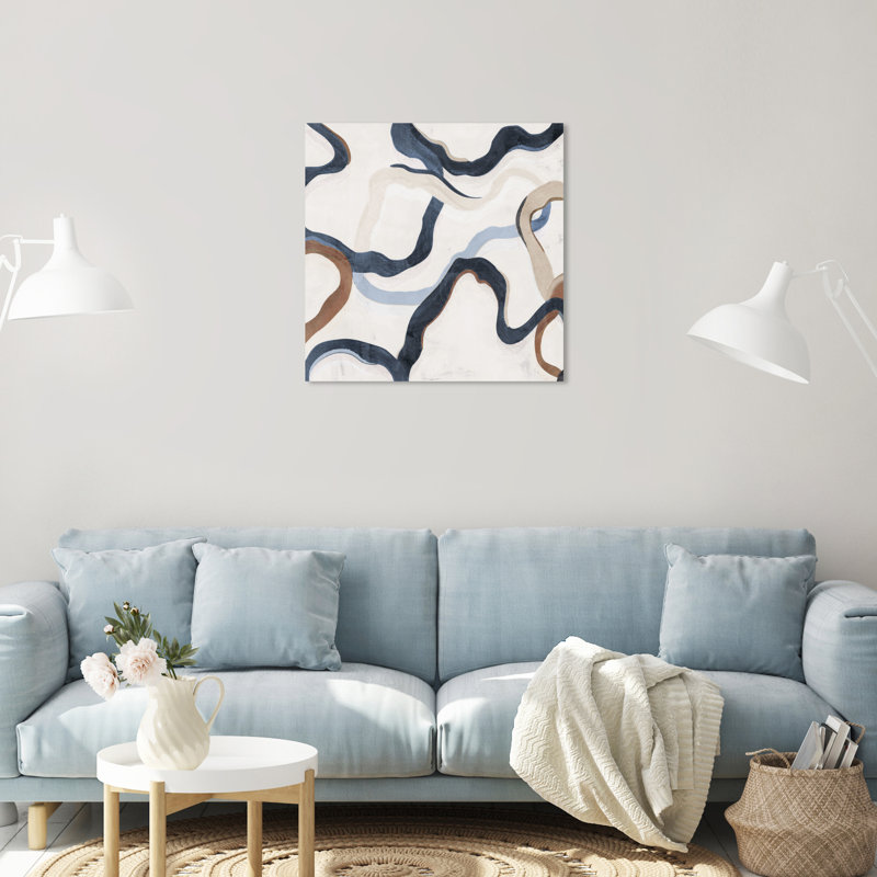 Sentiers de la vie III - peinture sur toile, Toile tendue, H 24 po x l 24 po