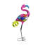 Statue de flamant rose en métal 31 po H
