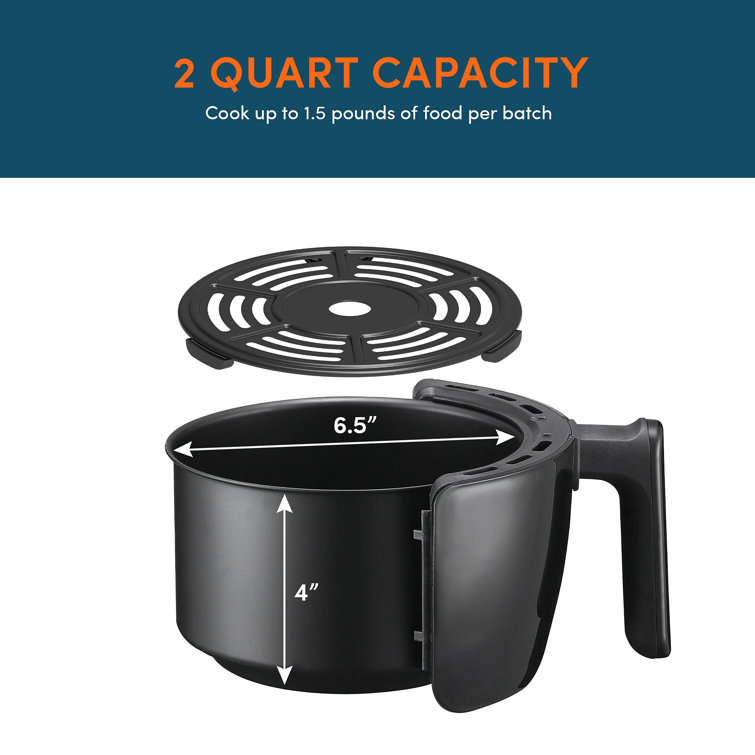 Compact Air Fryer, Non-Stick, Dishwasher Safe Basket, 1150W, Black