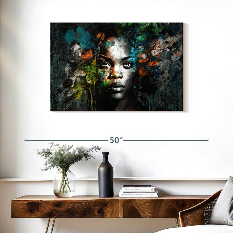 Charme africain grunge Leisha, H 24 po x l 36 po