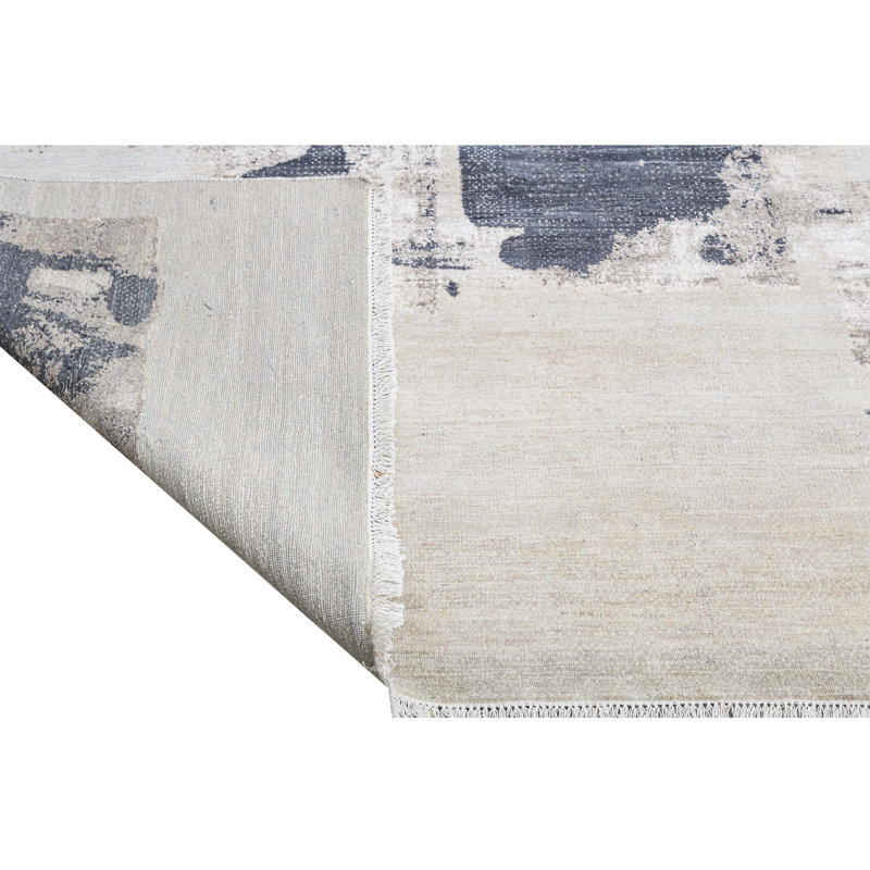 Area Rug in Beige/Gray/Ivory, Rectangle 9' x 12'