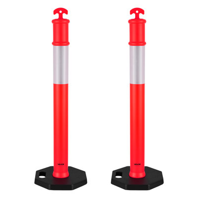 Traffic Delineator Posts 48 in Traffic Safety Cones Weighted Base