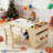 3-Piece Kids Art Table and Chair Set with Storage & Paper Roll Holder, 2 Ergonomic Chairs, for Drawing, Crafts & Play(beige)-1232489861