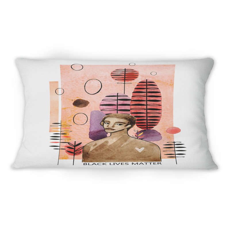 Afro-américain dans un style futuriste moderne - Coussin décoratif imprimé Americana 1