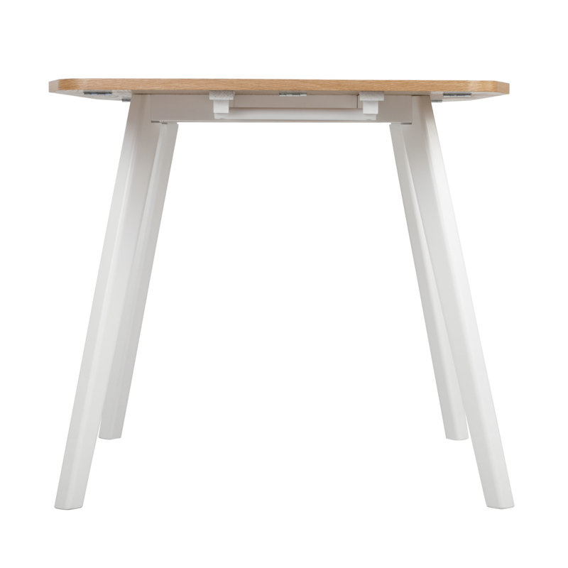 Table de salle à manger extensible de 32 à 47 po Abacus Universal Expert, 2 panneaux latéraux à abattants, pieds en bois d'hévéa, table de cuisine moderne en bois de chêne, table de salle à manger rectangulaire en bois pour petits espaces, chêne 