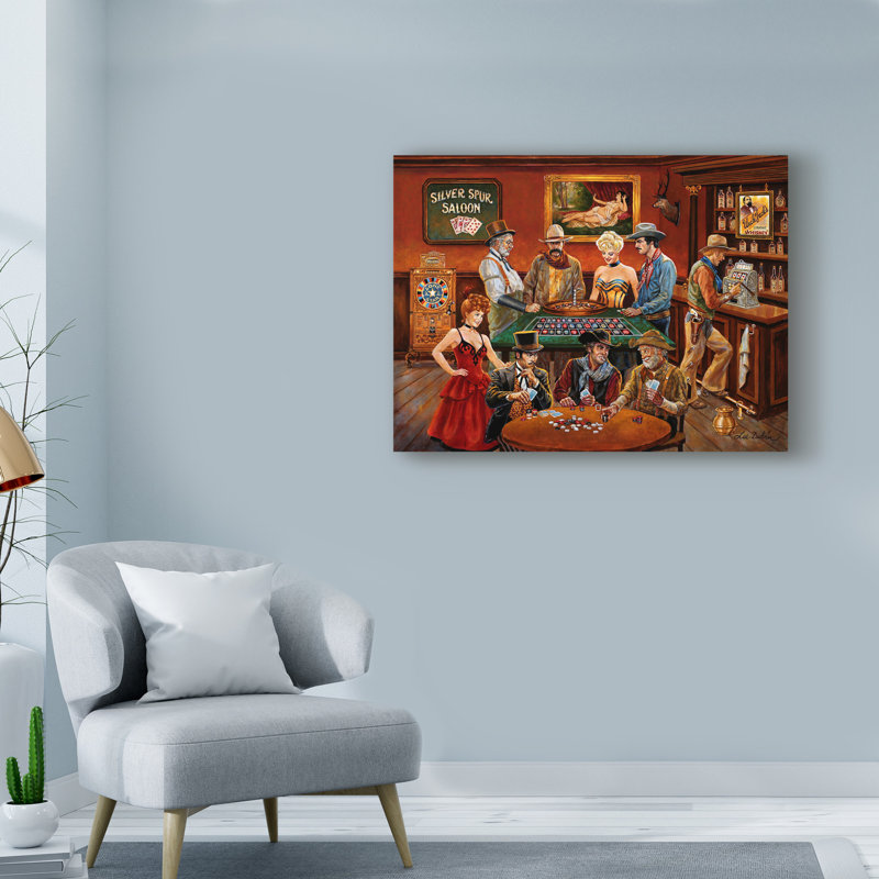 « the pour les jouer », reproduction de peinture à l’acrylique sur toile tendue, H 35 po x l 47 po x P 2 po