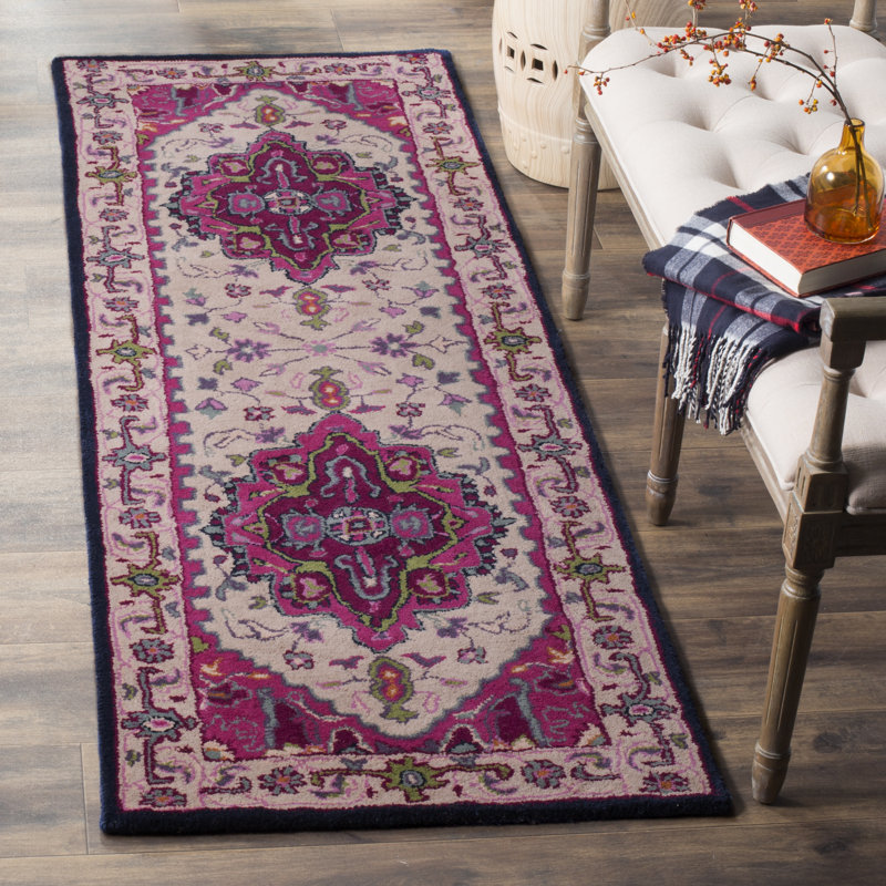 Blokzijl Hand Tufted Wool Oriental Rug, Runner 2'3" x 7'
