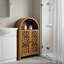 Armoire de rangement en bois sculpté à 2 portes Boho