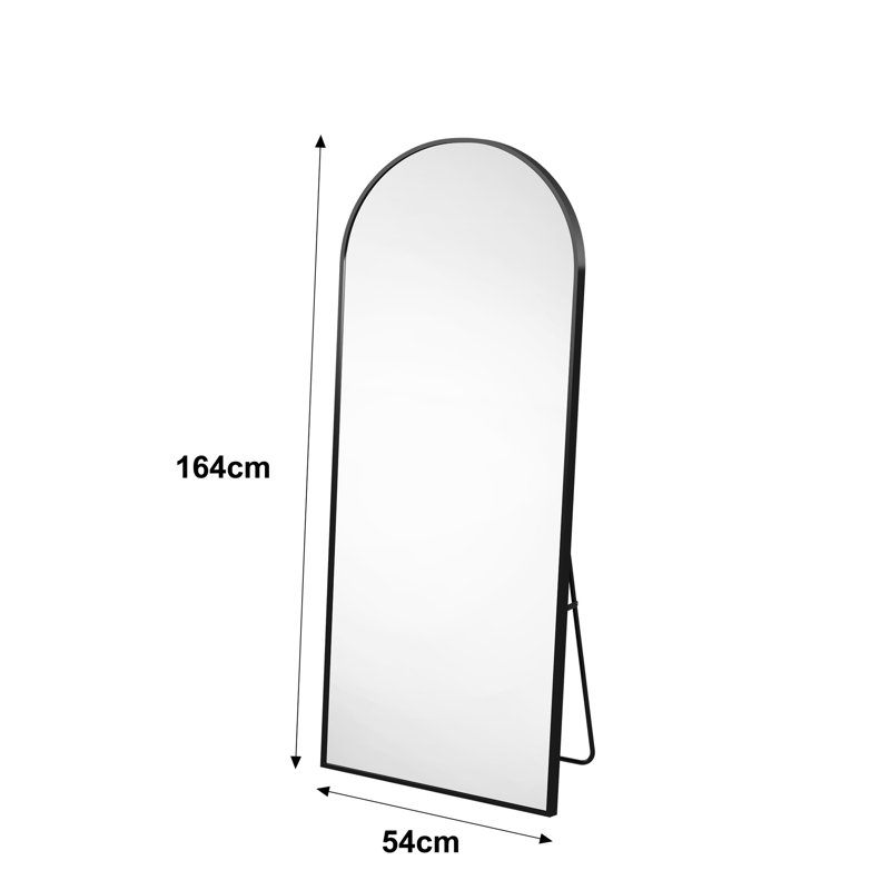 Metal Arch Mirror, Black, 165