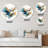 Teal Adn Gold Elegance III Wall Clock-93382353