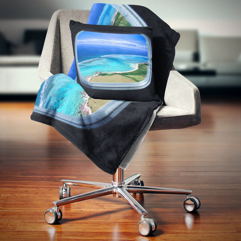 Coussin de fenêtre seascape ocean view from, 16 po x 1 po, Coussin décoratif