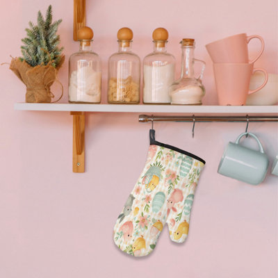 Plaid Easter Oven Mitt Cotton Twill