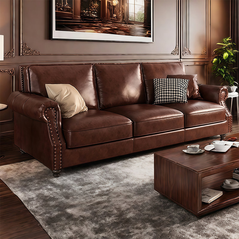 Canapé rétro de style américain, H 36,22 po x l 82,67 po x P 35,43 po, 3