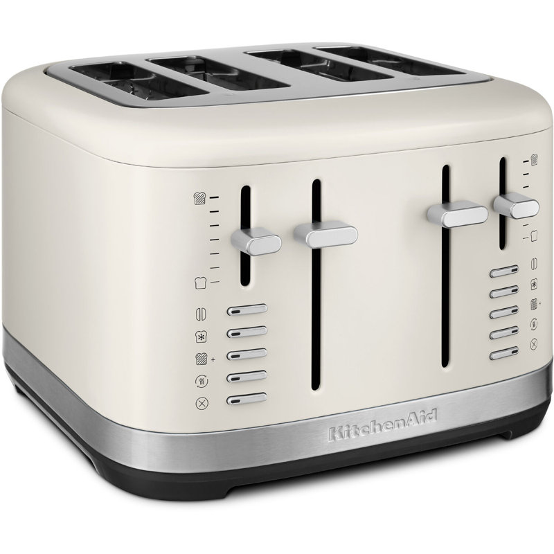 Grille-pain 4 tranches KitchenAid, blanc porcelaine, Blanc porcelaine