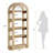 Arched  Display Shelf,5-Tier Bookshelf,Versatile Bookcase