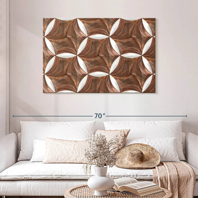 Geometric Hexagonal Tiles, 30" H x 45" W