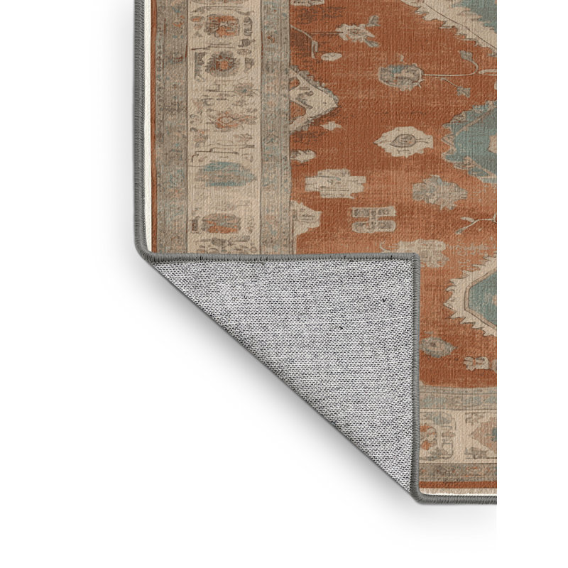 Machine Washable Overdyed Gray Area Rug, Round 3'
