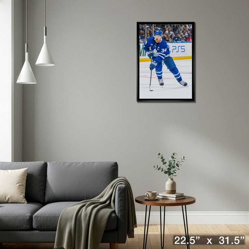 Auston Matthews 20 po x 29 po, toile non signée Maple Leafs Action-V