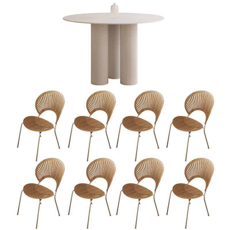 Petite table et chaises de style crème, H 29,5 po x l 62,9 po x P 62,9 po