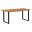 Sheatown Acacia Solid Wood Top Metal Base Dining Table-2039810298