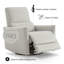 Fauteuil inclinable électrique pivotant en cuir Mikkel-593029251