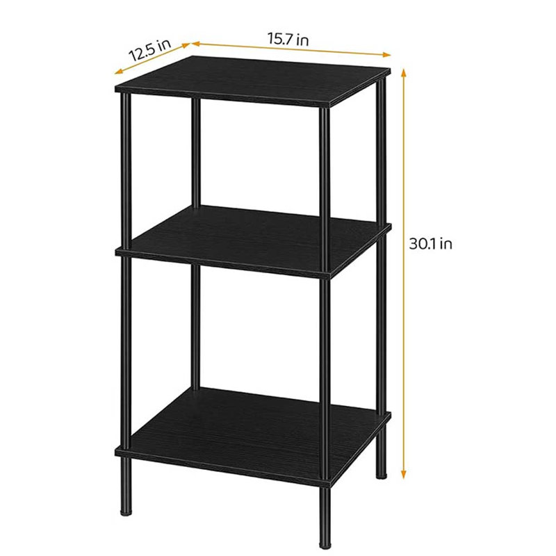 Étagère à 3 niveaux en fil métallique, support de rangement H 30 po