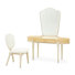 Camellia Field Vanity With Mirror & Chair - Caramel