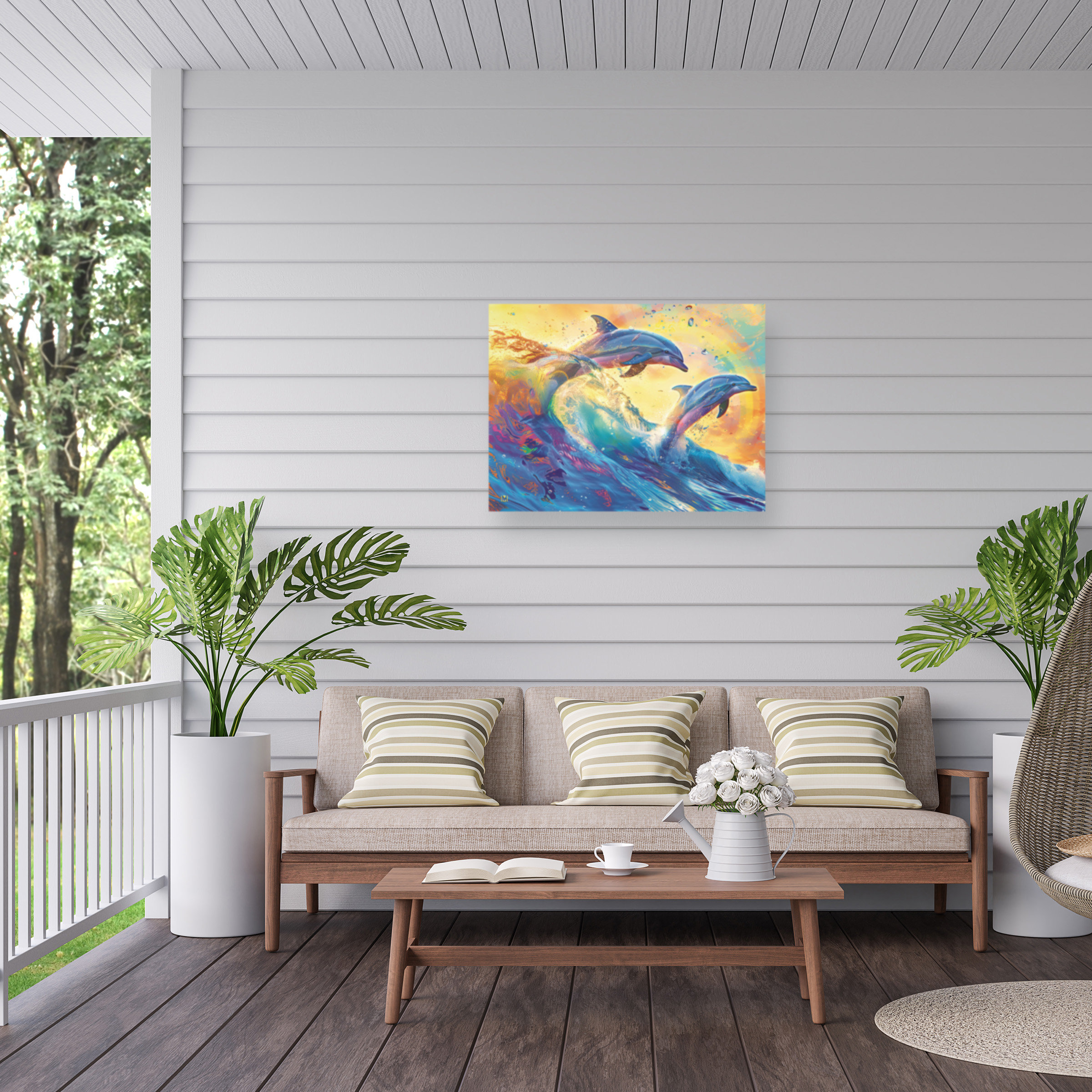 Winston Porter Michael David Ward Surfs Up Outdoor Canvas | Wayfair