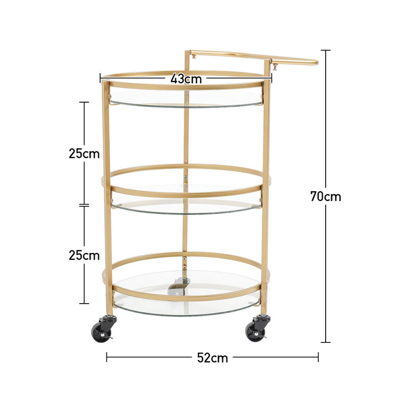 Akylbek Metal Bar Cart
