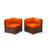 Yentin Straight Wicker Loveseat with Cushions-650554574