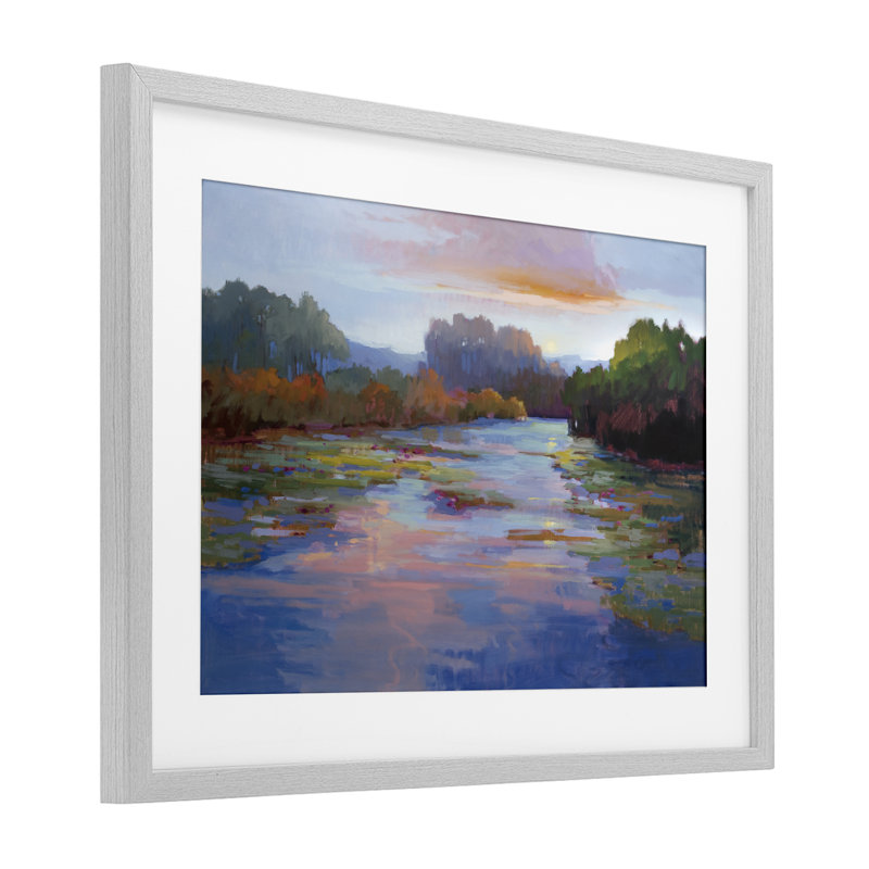 Paix et sérénité, reproduction de paysage encadrée sous verre, conception de Vicki McMurry, H 17 po x l 23 po