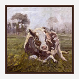 BROWN COW BROWN COW - Unframed Print on Canvas