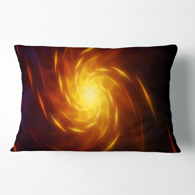 Coussin lombaire abstrait, Jaune